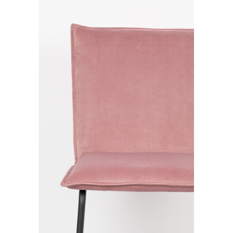 Aksamitne krzesło Floke, różowy, White Label Living