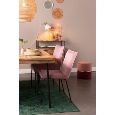 Aksamitne krzesło Floke, różowy, White Label Living