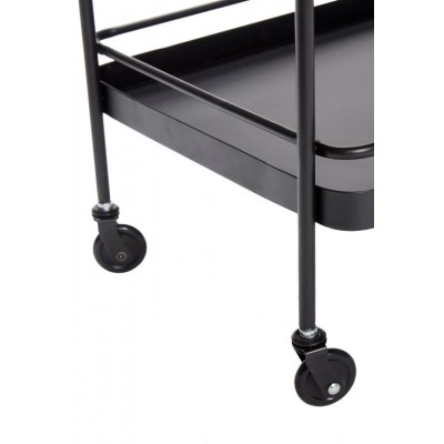 Metalowy wózek/stolik na kółkach, czarny, Hübsch