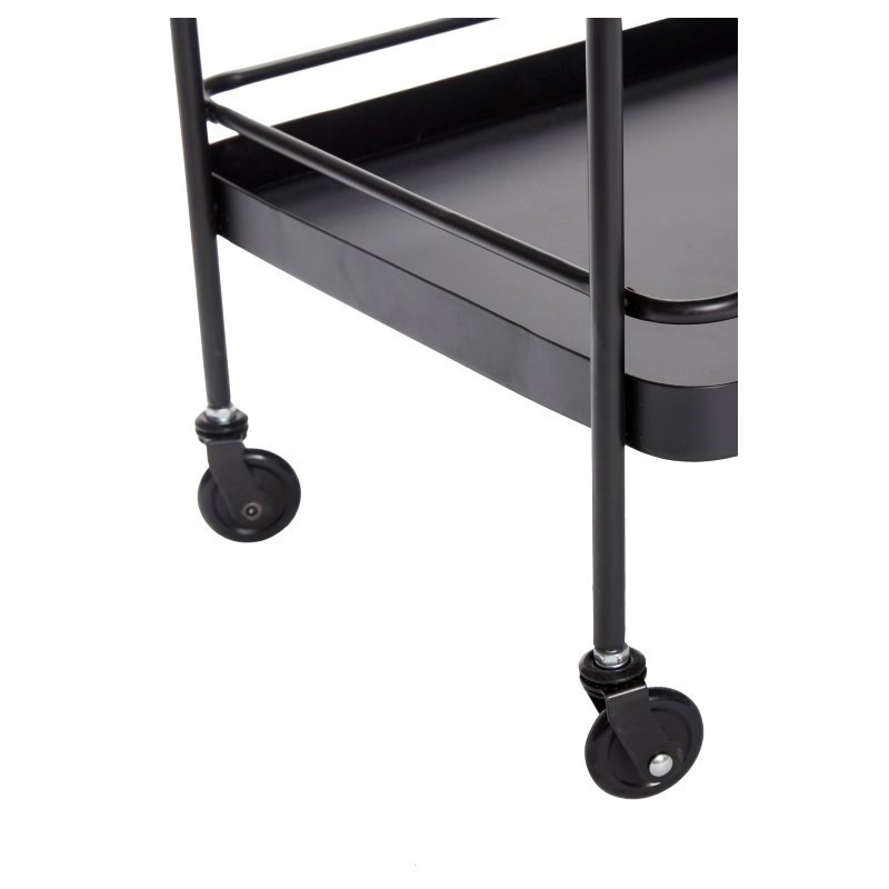 Metalowy wózek/stolik na kółkach, czarny, Hübsch