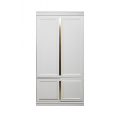 Sosnowa szafa Organze 44 cm, biały, Be Pure Home