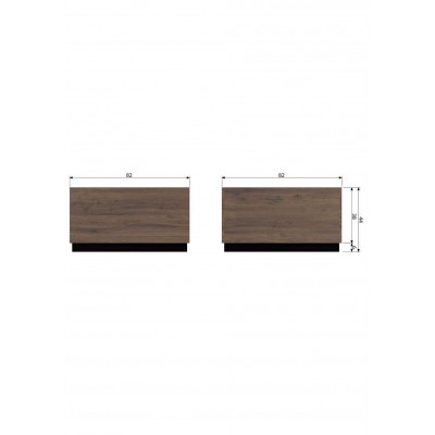 Drewniany stolik kawowy Block 82x82 cm, naturalny, Woood