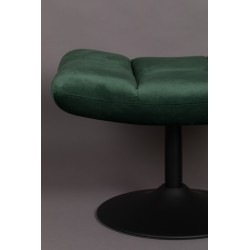 Podnóżek tapicerowany do fotela Bar, zielony, Dutchbone