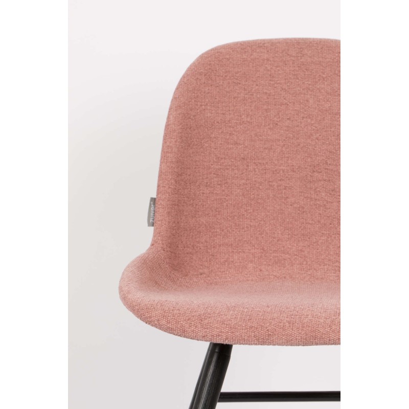 Tapicerowane krzesło Albert Kuip, różowy, Zuiver