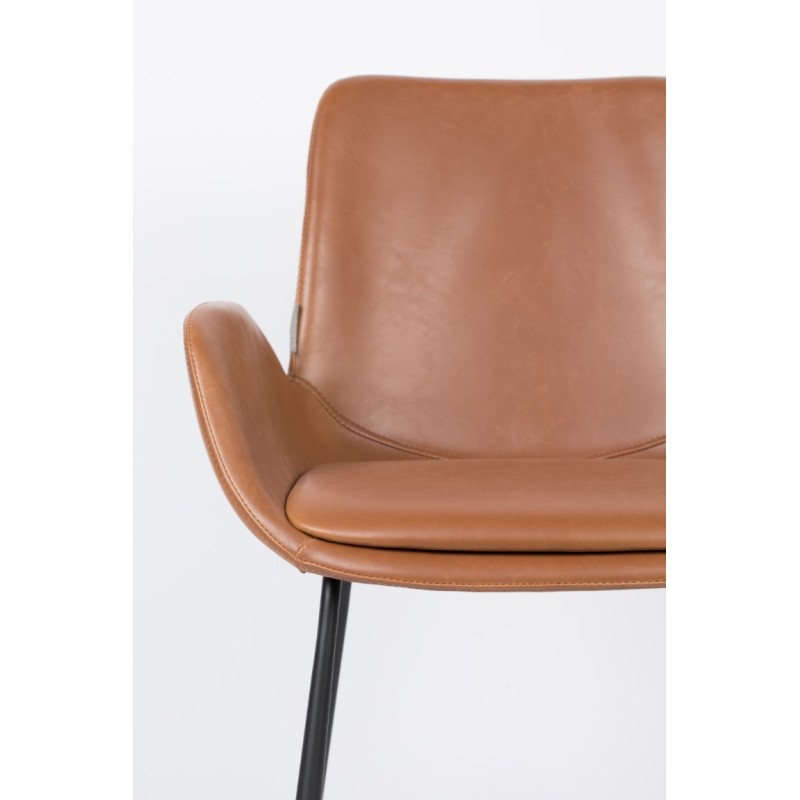 krzesło z podłokietnikami Brit LL, brązowy, Zuiver
