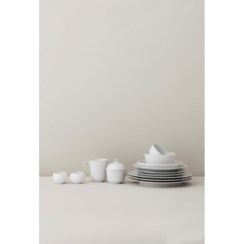 Porcelanowa cukiernica Rhombe, biały, Lyngby Porcelain