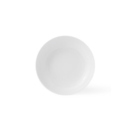 Porcelanowy talerz głęboki Rhombe, biały, Lyngby Porcelain