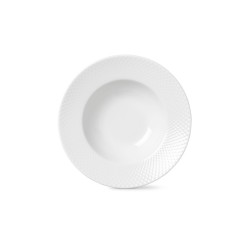 Talerz głęboki Rhombe Ø24,5 cm, biały, Lyngby Porcelain