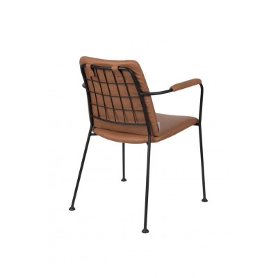 Krzesło z podłokietnikami Fab, brązowy, Zuiver