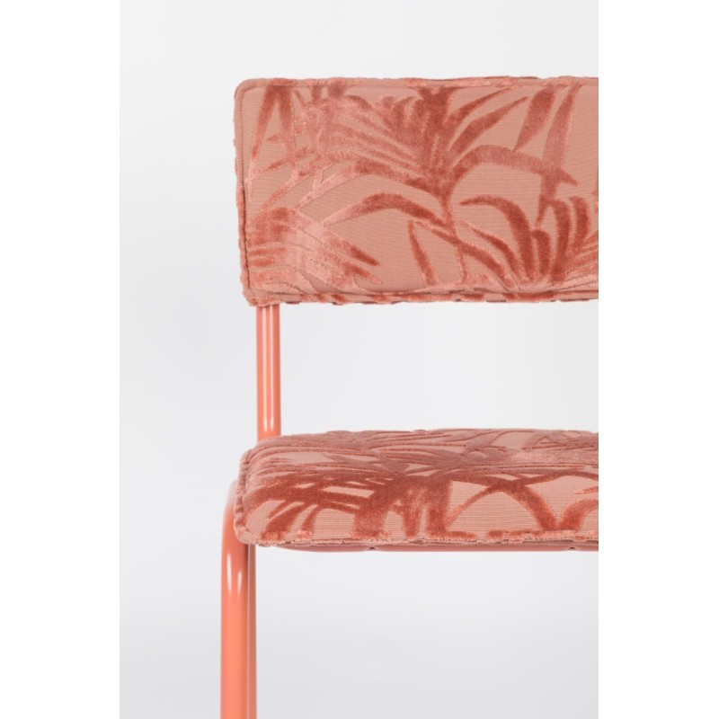 Krzesło tapicerowane Back to Miami, różowy, Zuiver