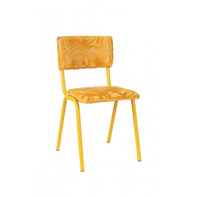 Krzesło tapicerowane Back to Miami, żółty, Zuiver