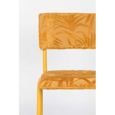 Krzesło tapicerowane Back to Miami, żółty, Zuiver