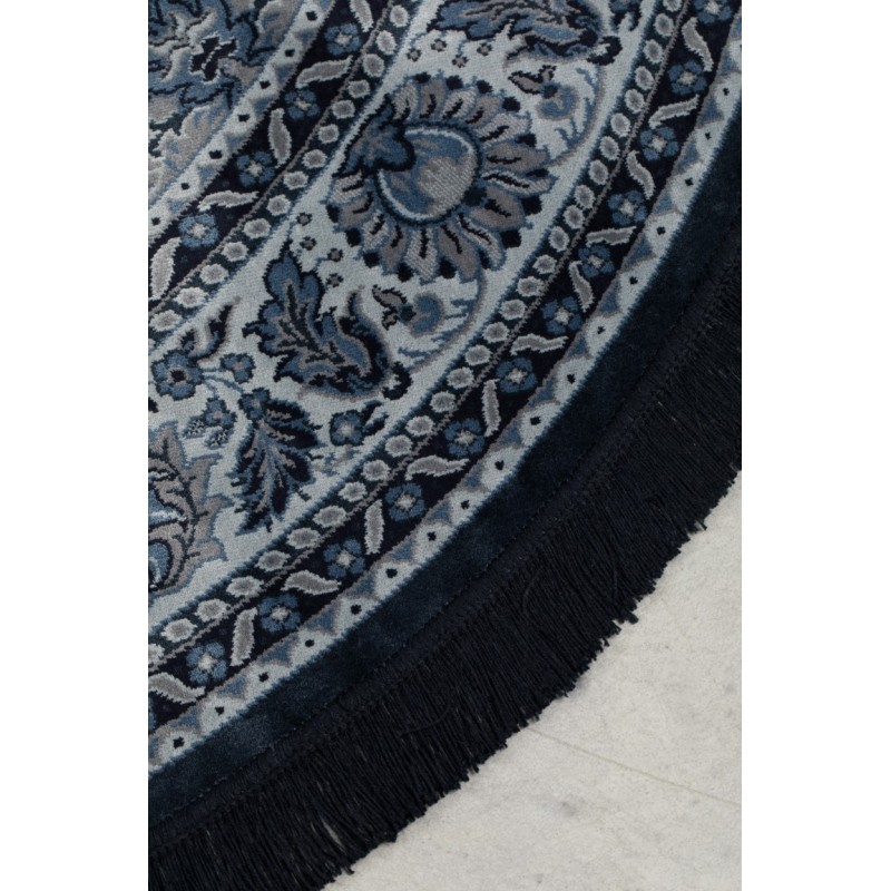 Okrągły dywan Bodega Ø175 cm, niebieski, Dutchbone