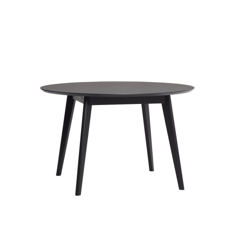 Dębowy stół do jadalni Ø120 cm, czarny, Hübsch