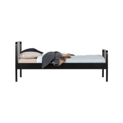 Łóżko metalowe Mees 90x200 cm, czarne, Woood