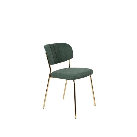 Krzesło Jolien złoty/ ciemny zielony, LuDesign