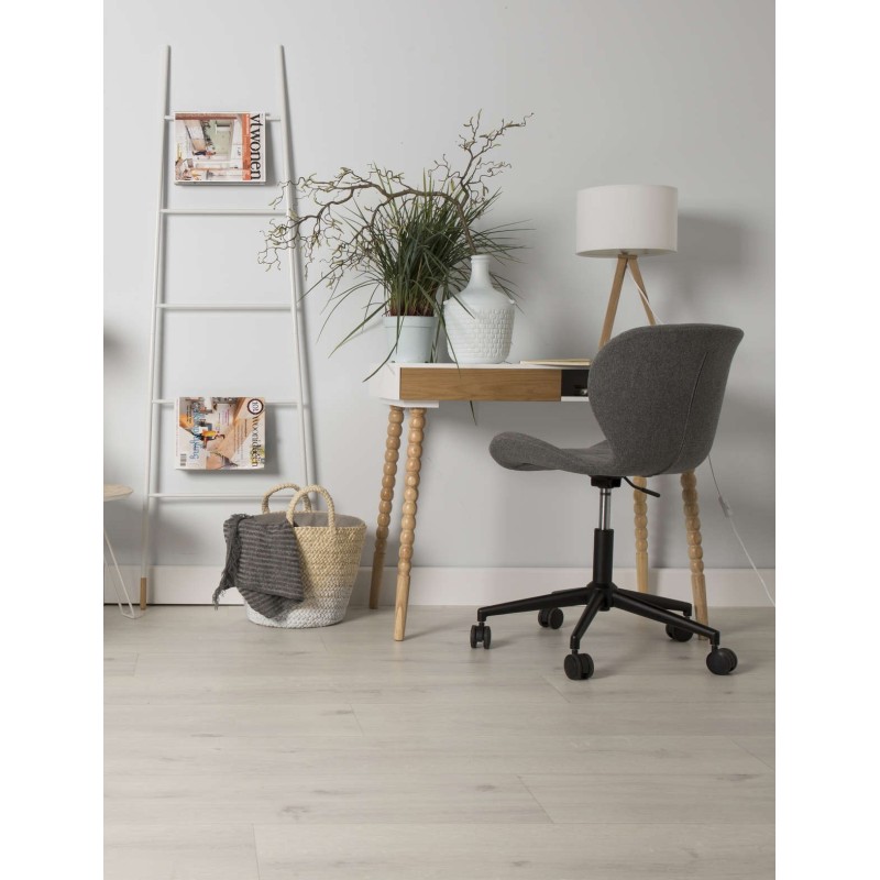 Krzesło biurowe OMG na kółkach czarno/szare, Zuiver