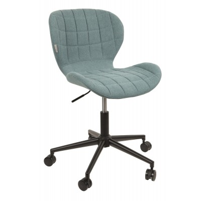 Krzesło biurowe OMG na kółkach niebieskie/czarne , Zuiver
