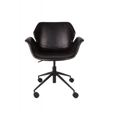 Krzesło biurowe czarne Nikki, Zuiver