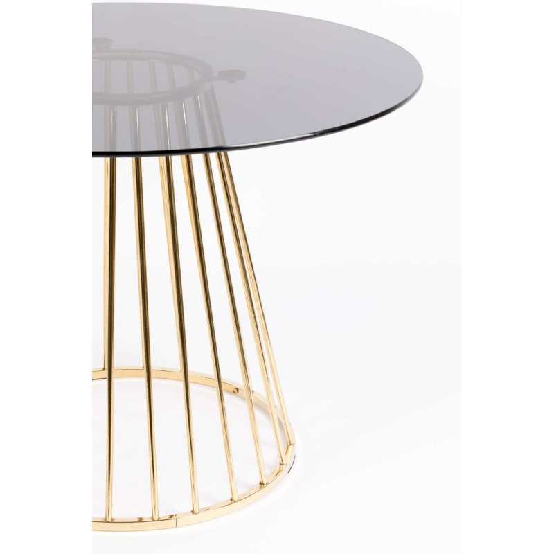 Okrągły stół Floris na złotej ramie, White Label Living