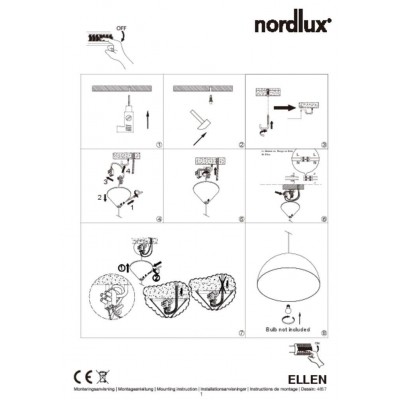 Lampa wisząca Ellen 40 czarna, Nordlux