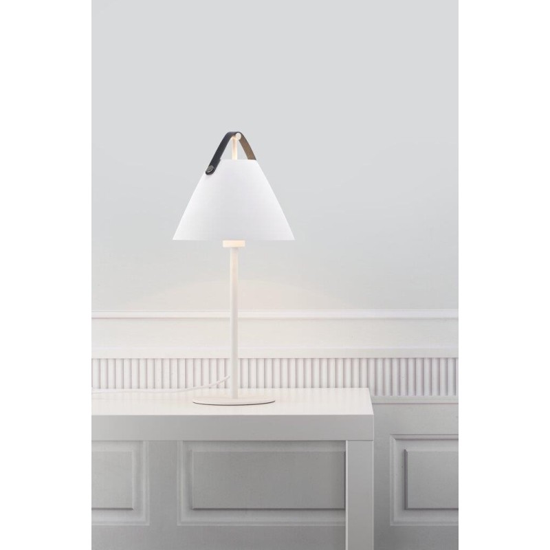 Biała lampa stołowa Strap, Design For The People