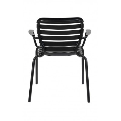 Czarne krzesło ogrodowe z podłokietnikami Vondel, Zuiver