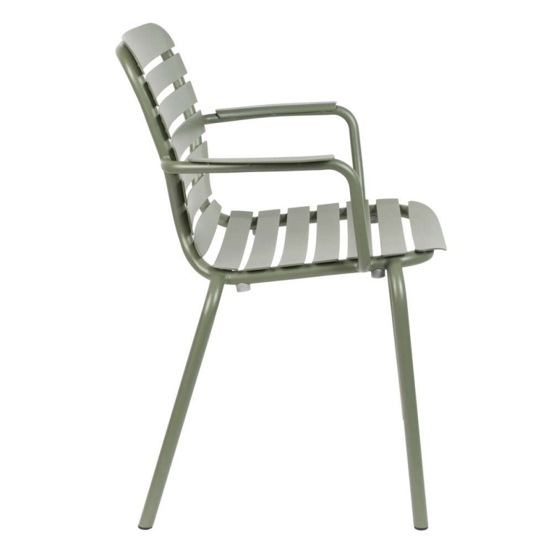 Białe krzesło ogrodowe z podłokietnikami Vondel, Zuiver