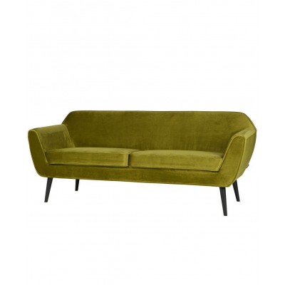 Aksamitna sofa Rocco, 187 cm oliwkowy, Woood