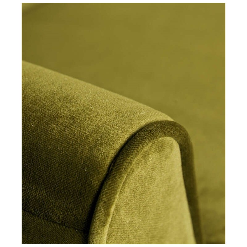 Aksamitna sofa Rocco, 230 cm oliwkowa, Woood