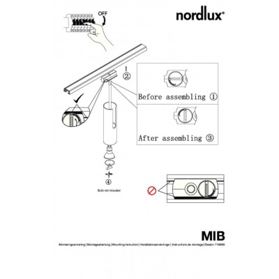 Lampa sufitowa biała Link Mib 6, Nordlux