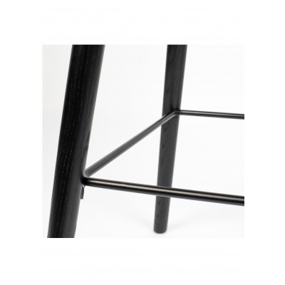 Czarne krzesło barowe niskie Albert Kuip, Zuiver