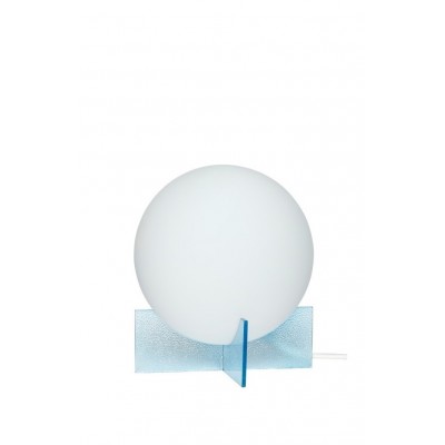 Lampa stołowa ze kloszem mleczna/niebieska, Hübsch