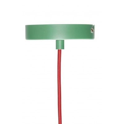 Lampa wisząca metalowa, zielono-czerwona, Hübsch