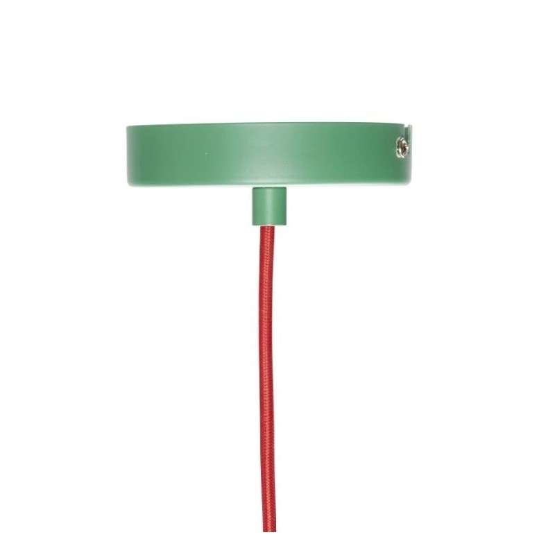 Lampa wisząca metalowa, zielono-czerwona, Hübsch