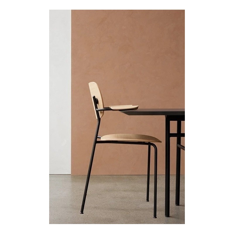 Krzesło Co Dining z podłokietnikiem , naturalny dąb, Menu