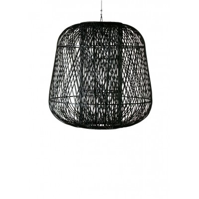Bambusowa lampa wisząca Moza, czarna 100x100, Woood
