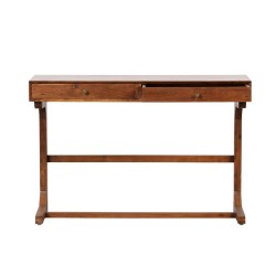 Drewniane biurko Old School, brązowe, Be Pure