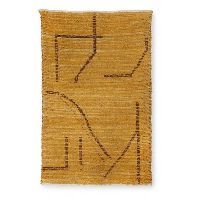 Ręcznie tkany bawełniany dywan ochra/brąz 120x180 cm, HKliving
