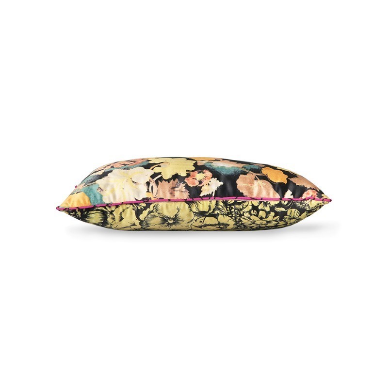 Satynowa poduszka retro z motywem kwiatowym, HKliving