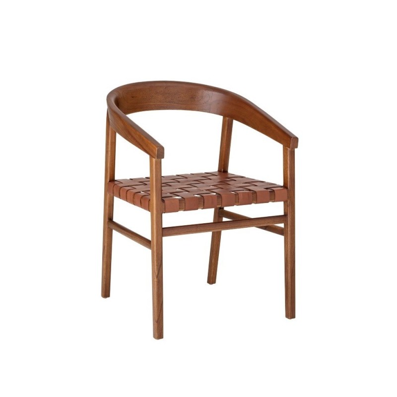Krzesło Vitus, brązowe, drewno Mindi, Bloomingville