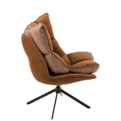 Krzesło Relax z poduszką, brązowe,  J-Line