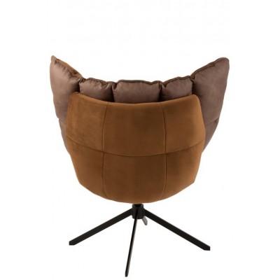 Krzesło Relax z poduszką, brązowe,  J-Line