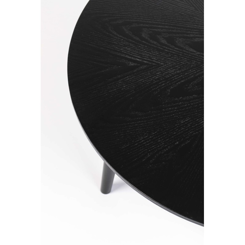 Czarny stół Fabio Ø120 cm, LuDesign