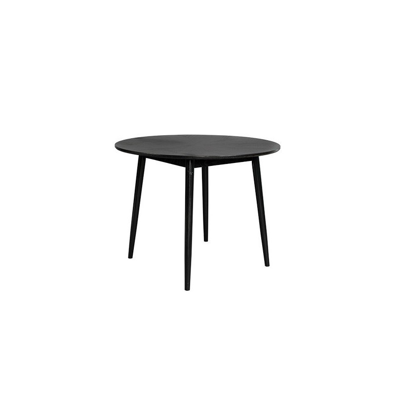 Czarny stół Fabio Ø120 cm, LuDesign