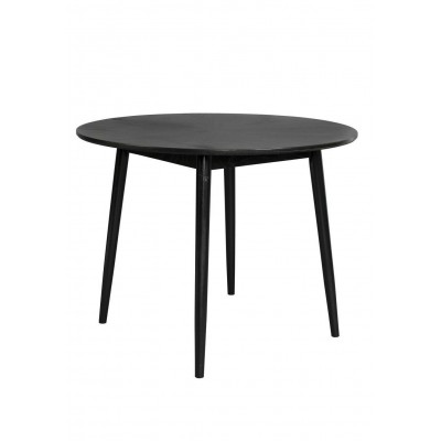 Czarny stół Fabio Ø100 cm, LuDesign