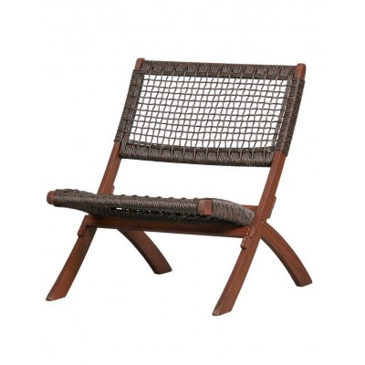 Krzesło składane Lois z drewna eukaliptusowego, ciemnobrązowy Woood
