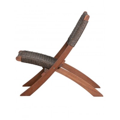 Krzesło składane Lois z drewna eukaliptusowego, ciemnobrązowy Woood