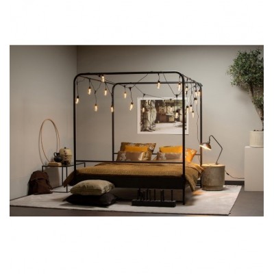 Metalowe łóżko Bunk 160x200 cm, czarny, Woood