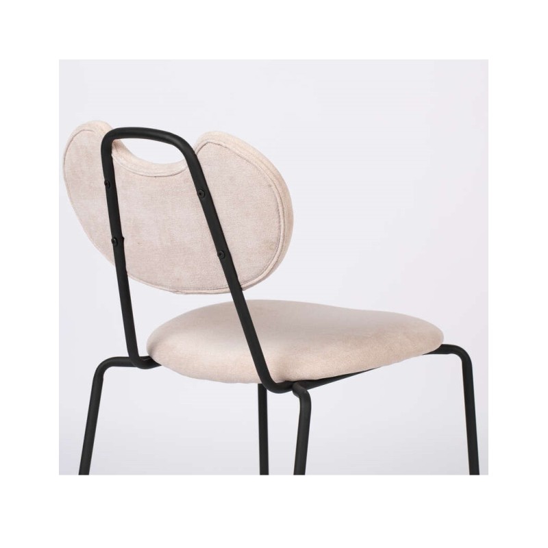 Tapicerowane jasno różowe krzesło Aspen, LuDesign